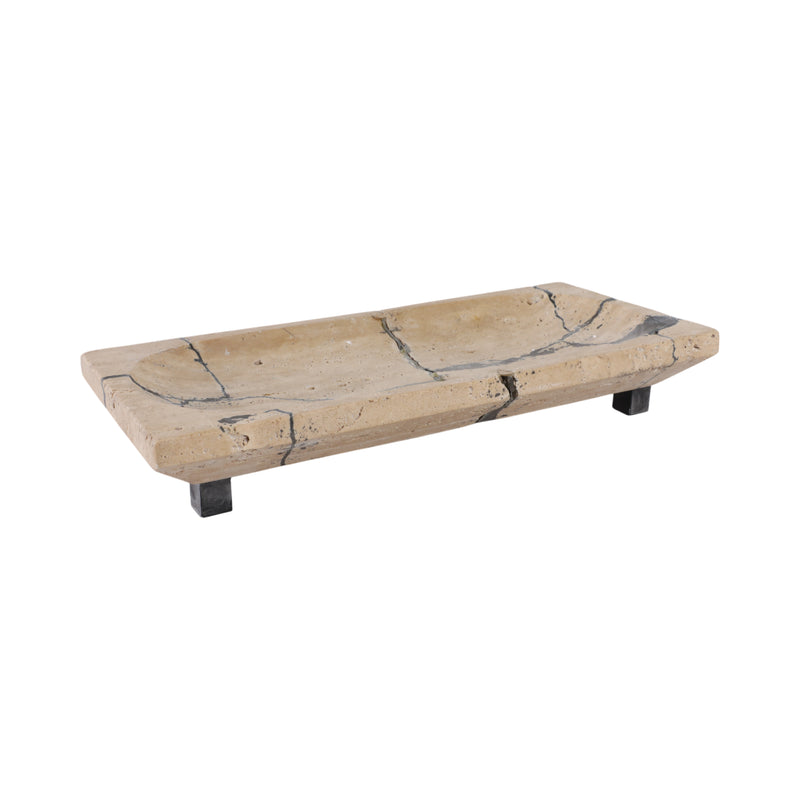 18 Gorda Crackle Travertine Tray