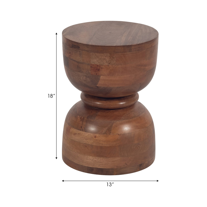 18 POLISHED MANGO WOOD ACCENT TABLE