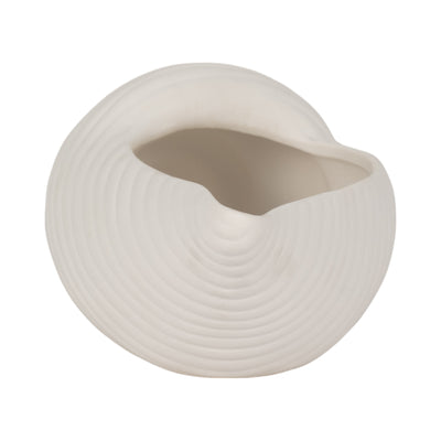 9 Conch Shell Planter, White