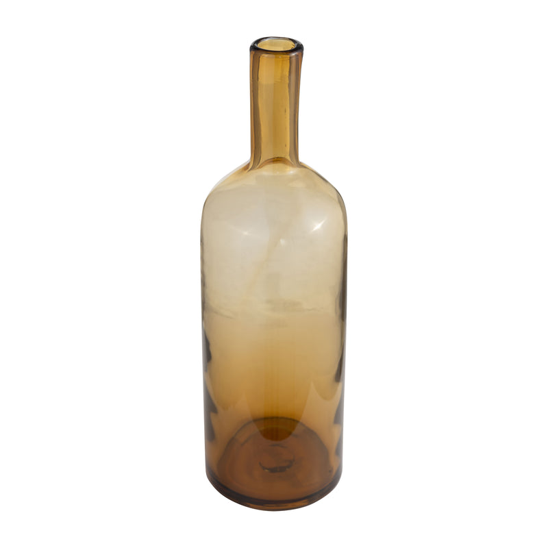 GLASS, 20 BOTTLE W/ STOPPER AMBER