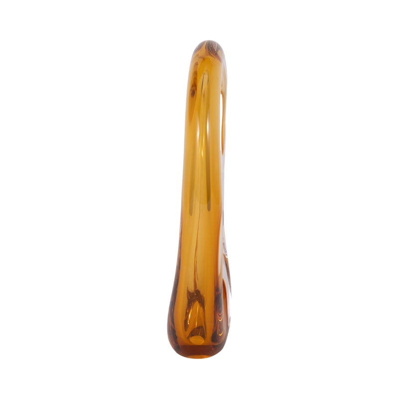 16 Zuri Cut-out Amber Art Glass