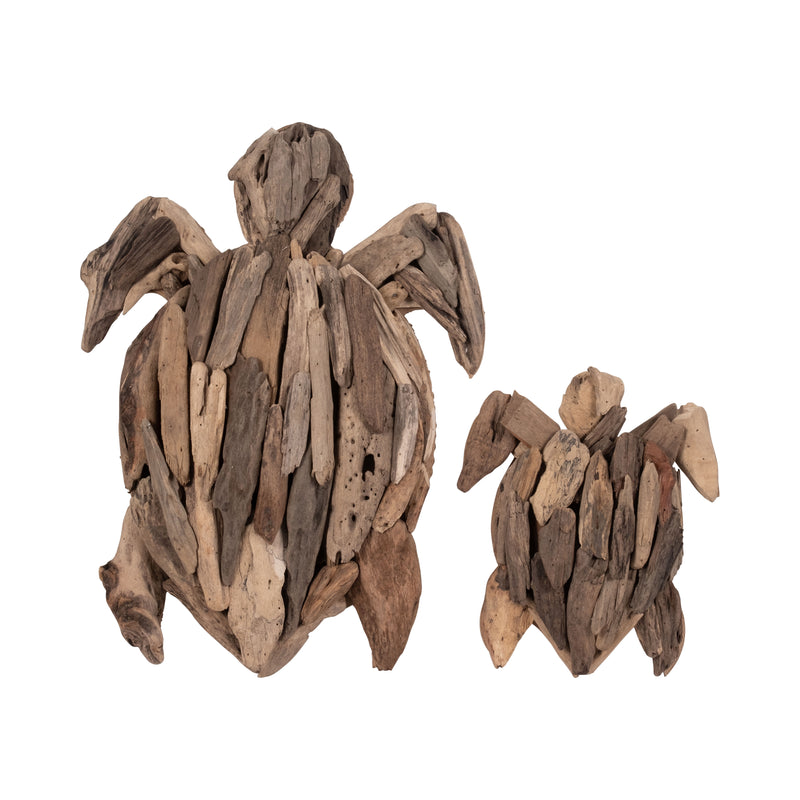 DRIFTWOOD, 12H TURTLE DECO, NATURAL