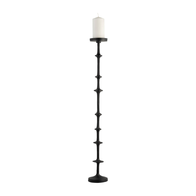 METAL, 36 ABACUS FLOOR PILLAR CANDLEHOLDER, BLACK