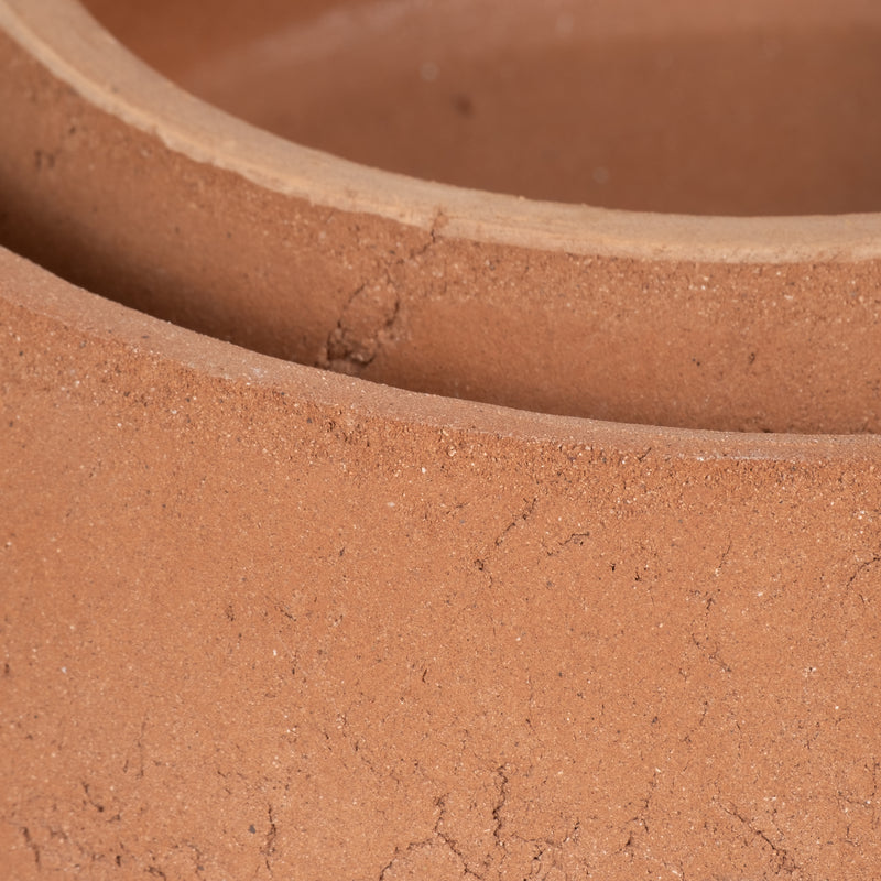 S/2 10/14 Terracotta Bowls, Natural