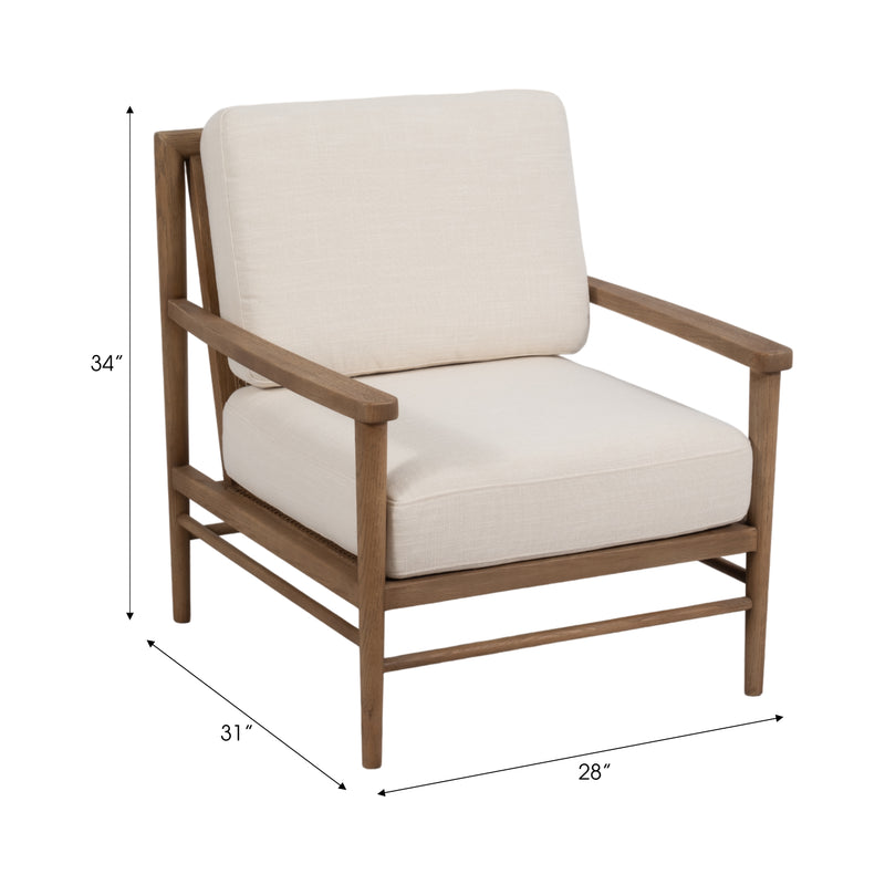 34 Exuma Accent Chair, Ivory