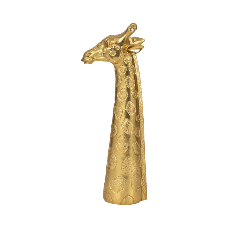 16 Giraffe Head Tabletop Decor, Gold