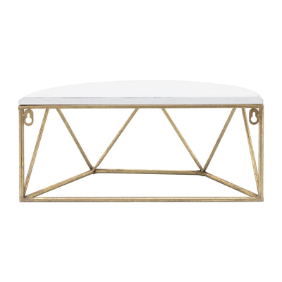 WOOD / METAL 16 L DEMILUNE WALL SHELF, WHITE