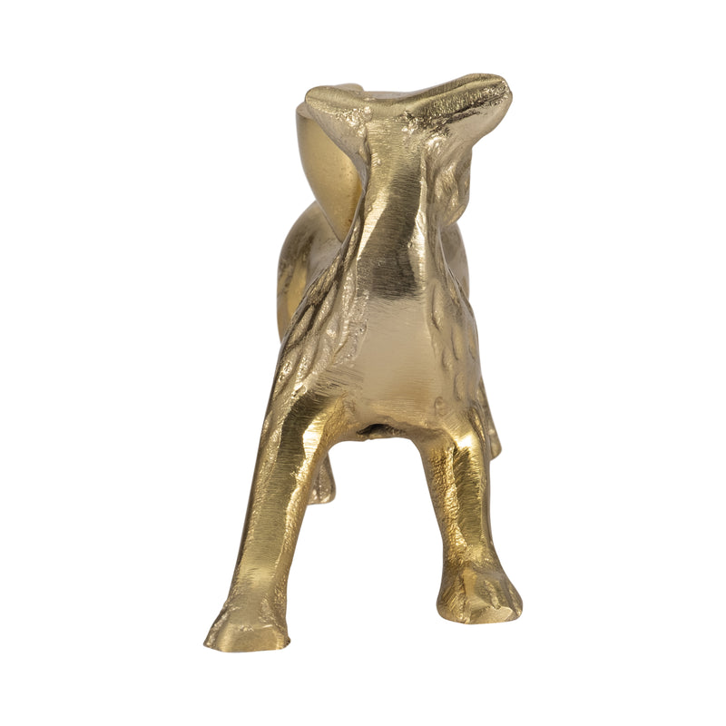 8 Fox Taper Candle Holder, Gold