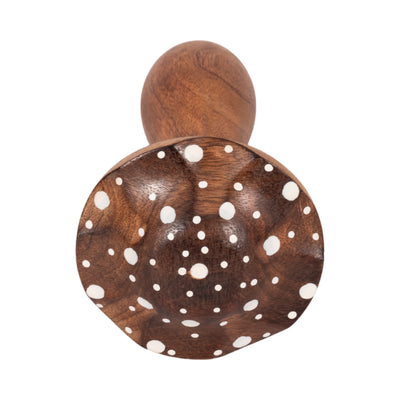 8 Wood Mushroom With White Dots, Brown