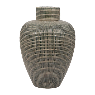 DEMPSEY LARGE GREEN LIDDED JAR