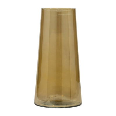 GLASS, 12 LUSTER VASE, GOLD