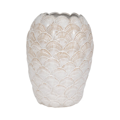 17 Seashells Vase, White