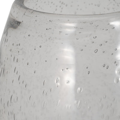 GLASS, 19 FLOOR VASE BUBBLE CLEAR