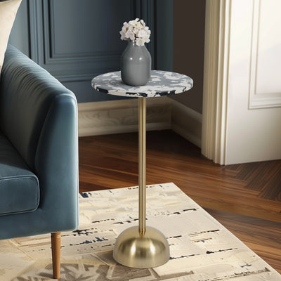 25 HATHIE GOLD ACCENT TABLE, KD