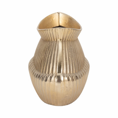 15 Balina Metal Boat Shaped Vase, Gold