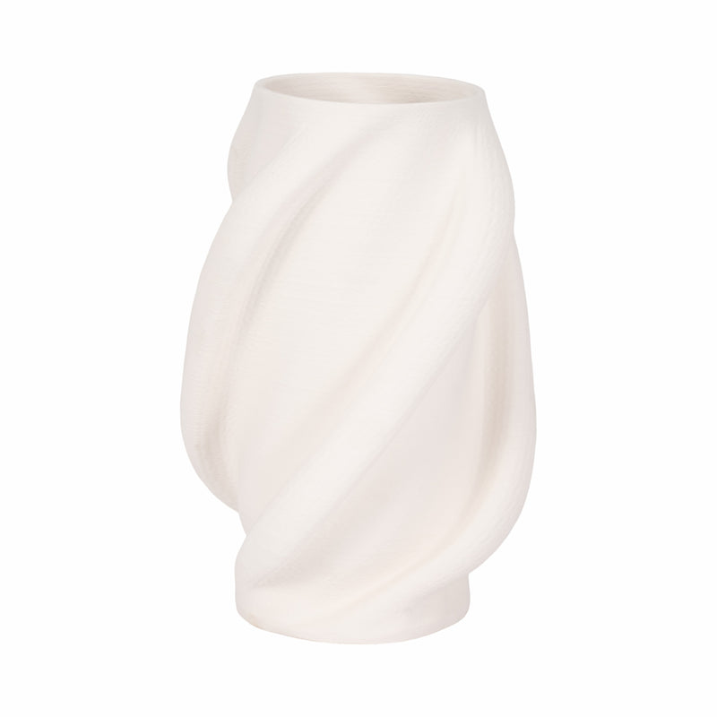 15 MURANO 3D PRINTED LARGE VASE, WHITE