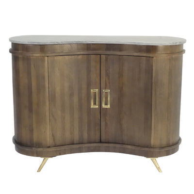 44 Roquet Carved Curved Wood 2-door Chest