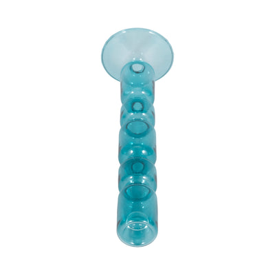 12 Mixed Bubble Taper Candleholder, Blue