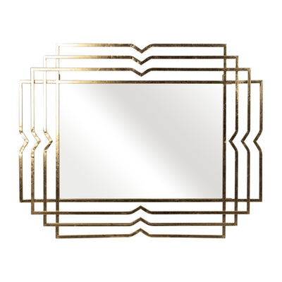 Metal 39 Rectangular Mirror,gold