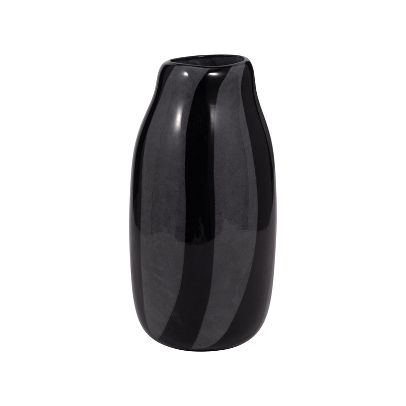 10 CAHAN SMALL BLACK STRIPED VASE