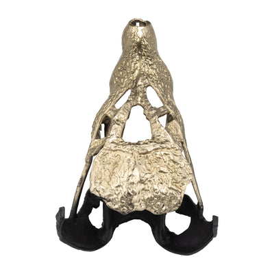 METAL,16,ALLIGATOR SKULL,GOLD/BLACK