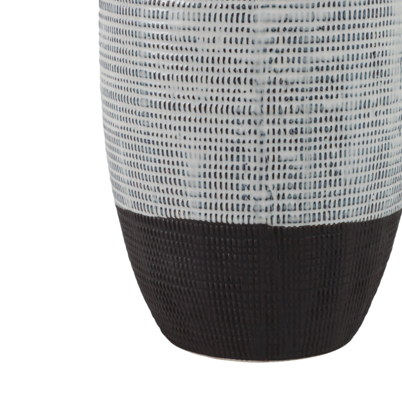 22x9 Textured Bottom Vase, Grey