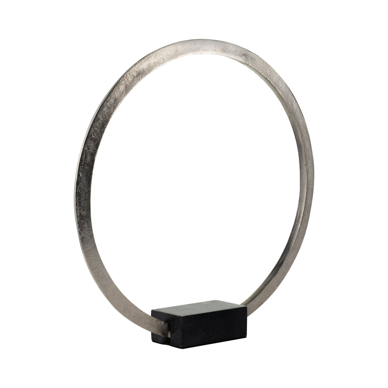 METAL,17,STANDING RING W/BASE ,NICKEL/BLACK