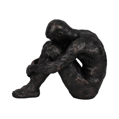 16 Sitting Man, Bronze