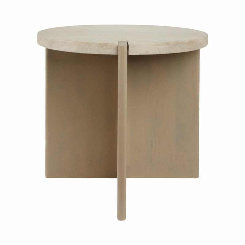 20 Connley Large Marble And Wood Accent Table