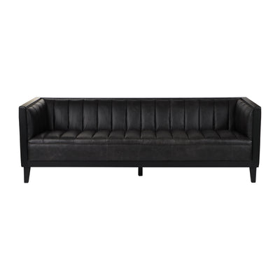 89 Eclipse Leather Sofa, Black