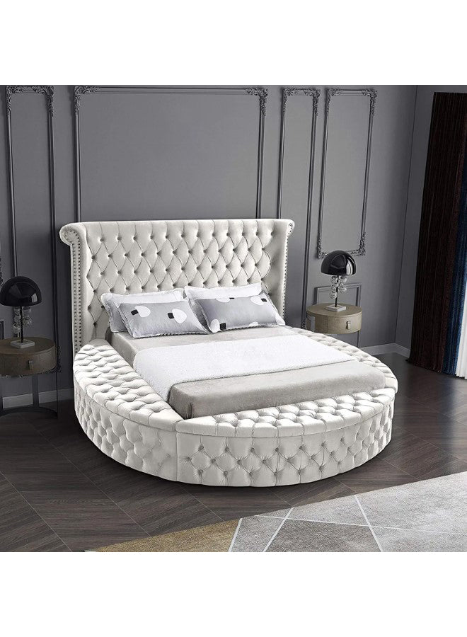 In House | Lotus Bed Frame Velvet - 200x180 cm