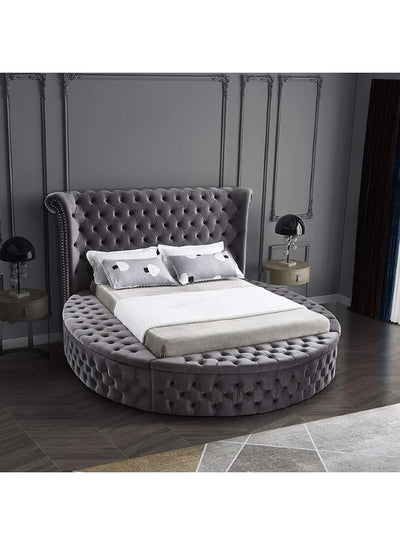 In House | Lotus Bed Frame Velvet - 200x180 cm