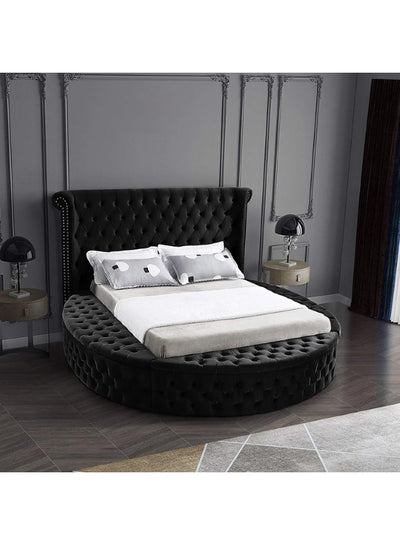 In House | Lotus Bed Frame Velvet - 200x200 cm