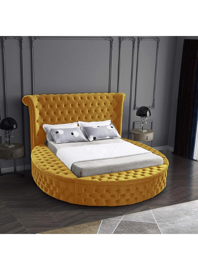 In House | Lotus Bed Frame Velvet - 200x200 cm