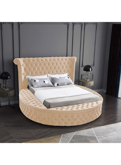 In House | Lotus Bed Frame Velvet - 200x200 cm