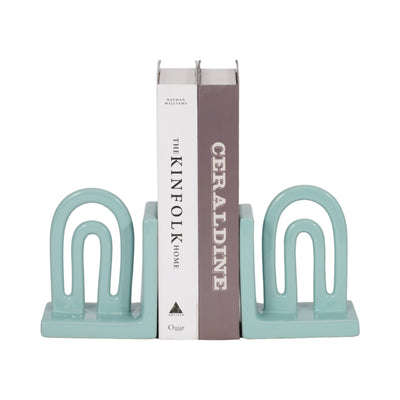 CER,S/2 6 ARCH BOOKENDS, MINT