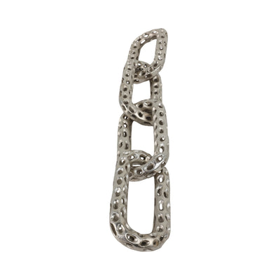 25x4 Pierced Metal 4-chain Link Object, Silver