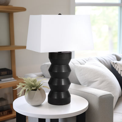 28 Totem Table Lamp, Black