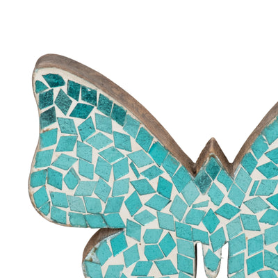 6 MOSAIC BUTTERFLY, AQUA