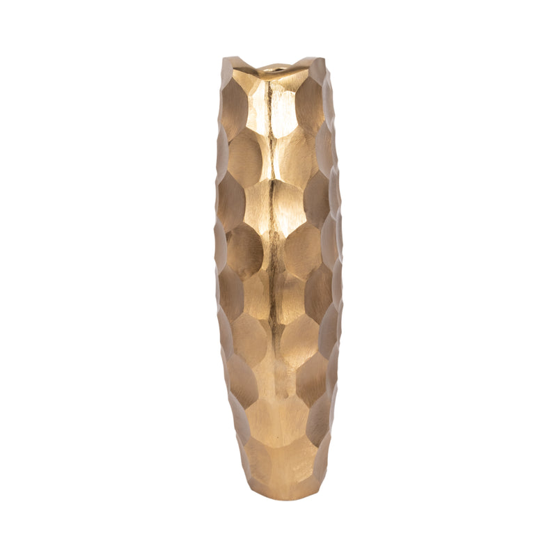 METAL, 24  HONEYCOMB VASE, GOLD