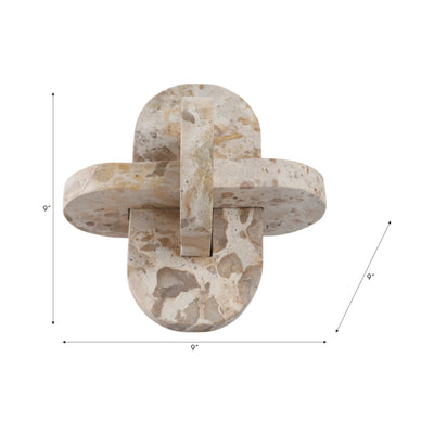 9 Pompano Large Beige Marble Knot