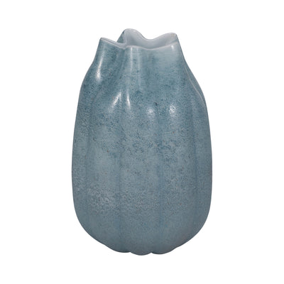 14 Glass Sea Urchin Vase, Blue