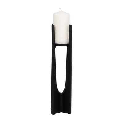 METAL, 16 PILLAR CANDLE HOLDER, BLACK