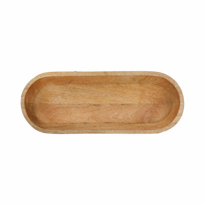 16 Footed Oval Bowl, Nat