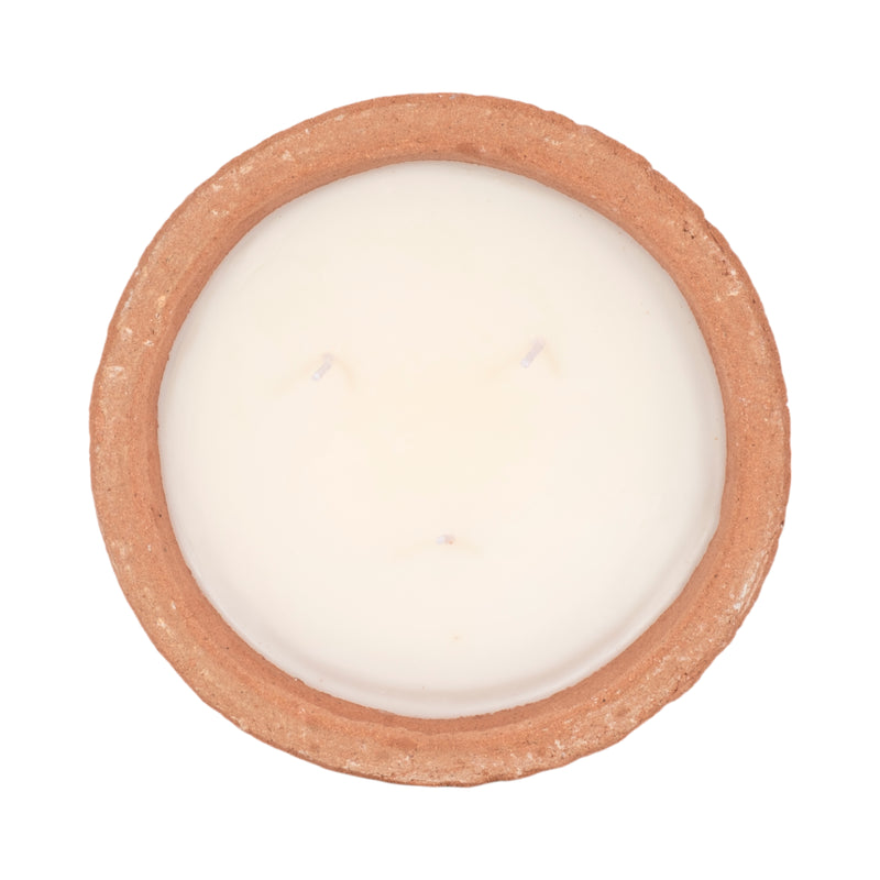 8 16 Oz Tobacco Bowl Candle, Terracotta