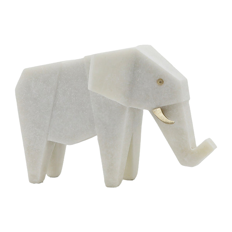 11 ANDORA ELEPHANT STATUARY, WHITE