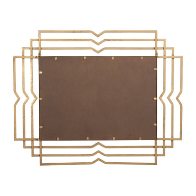 Metal 39 Rectangular Mirror,gold