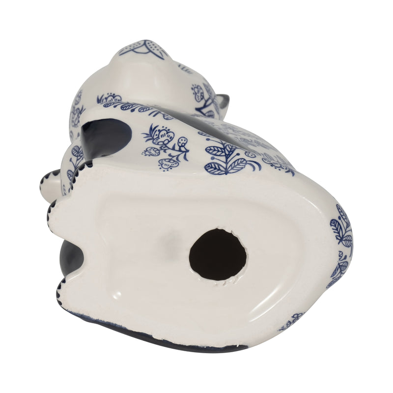 CER, 10 SITTING CHINOISERIE CAT, BLUE/WHITE