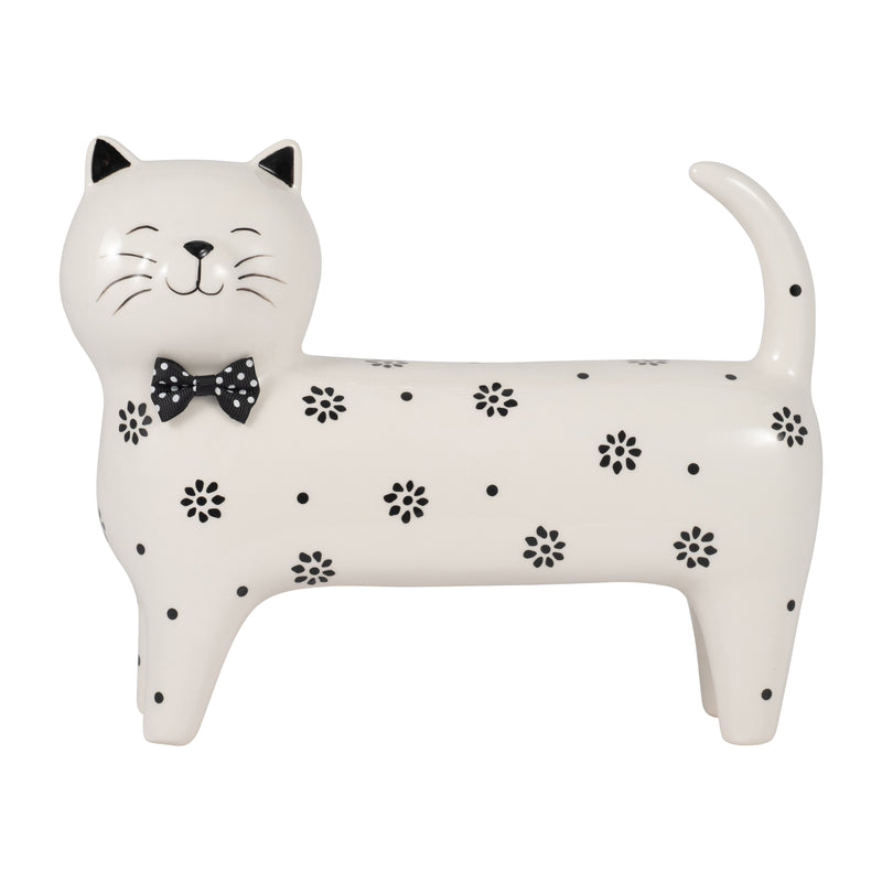 Cer, 8 Daisies Cat, White