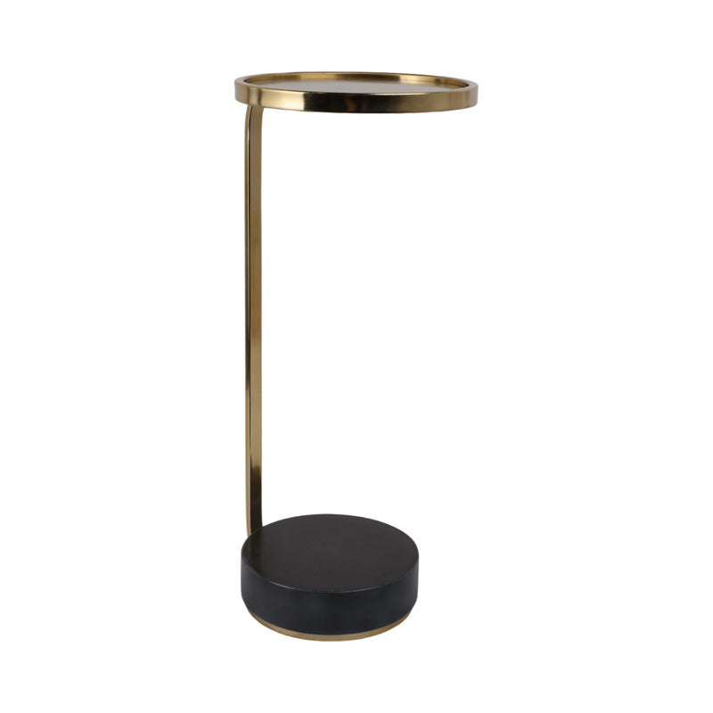 24 Draco Marble And Gold Finish Accent Table